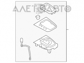 Capacul manetei de schimbare a vitezelor pentru Mazda 6 13-15 pre-restilizare