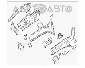 Partea din față dreapta a caroseriei Ford Transit Connect MK2 13-