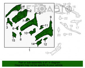 Partea din față dreapta a caroseriei Ford Transit Connect MK2 13-