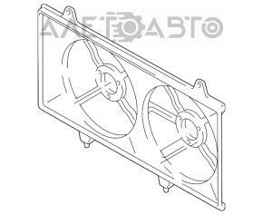 Диффузор кожух радиатора в сборе Mazda CX-7 06-09 новый неоригинал