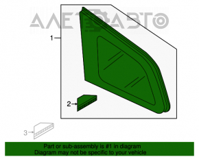 Geamul surd din spate dreapta Mazda CX-7 06-09