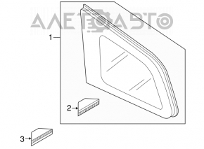 Fereastra din spate dreapta cu geam opac pentru Mazda CX-7 06-09.