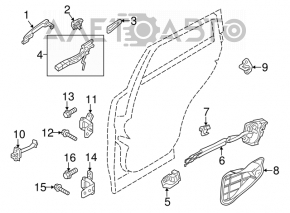 Петля двери нижняя передняя правая Mazda CX-5 13-16 новый OEM оригинал