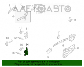 Петля двери нижняя задняя правая Mazda 3 14-18 BM