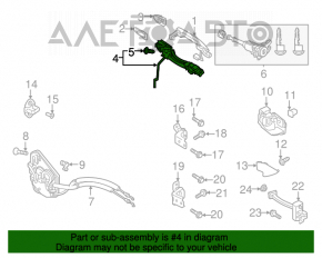 Механизм ручки двери передней правой Mazda CX-9 16-