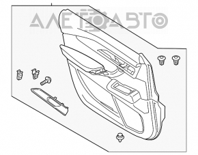 Обшивка двери карточка передняя правая Mazda CX-9 16- кожа черн, царапмны