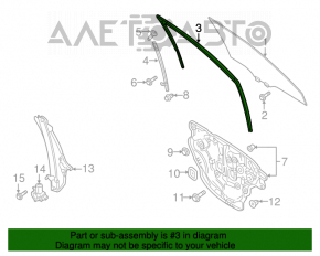 Garnitura de geamuri față dreapta Mazda CX-9 16-