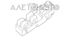 Controlul geamului electric din față, stânga, Mazda CX-9 16-