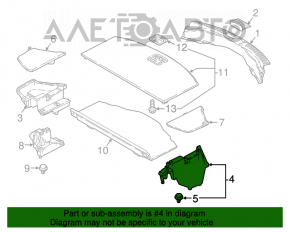 Buzunarul portbagajului stâng Mazda CX-9 16-