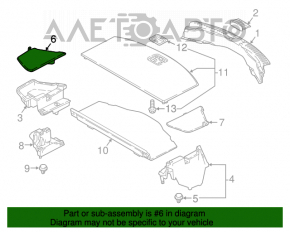 Накладка кармана багажника правая Mazda CX-9 16-