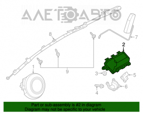 Airbag-ul de pasager din bordul Mazda CX-9 16-