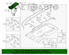 Capota dreapta Mazda CX-9 16- gri, material textil, fara carlig, pentru curatare chimica.