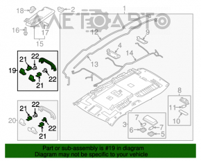 Manerul plafonului din față dreapta Mazda CX-9 16- gri