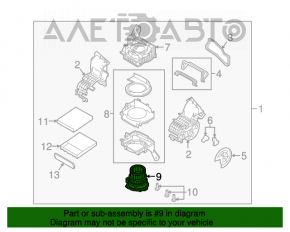 Motorul ventilatorului de încălzire Mazda CX-9 16-