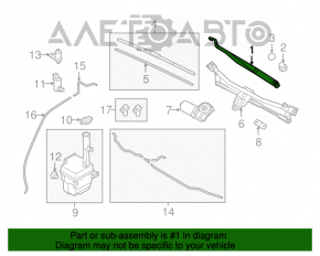 Frânghie ștergător parbriz stânga Kia Optima 11-15