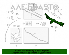 Trapezul de curățare a parbrizului cu motor pentru Kia Optima 11-15.