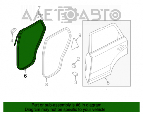 Уплотнитель двери задней левой Kia Sorento 10-15