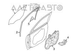 Geam portiera dreapta fata Kia Sorento 10-15 noua originala OEM