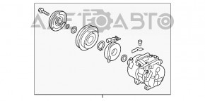 Компрессор кондиционера Kia Sorento 10-15 2.4 937u500