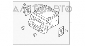 Магнитофон радио Kia Sorento 11-13 дорест средний дисплей