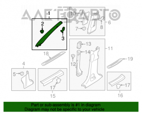 Capacul amortizorului frontal dreapta superioara Kia Sorento 10-15 bej