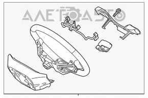 Volan gol Kia Sorento 14-15, restul plastic negru.