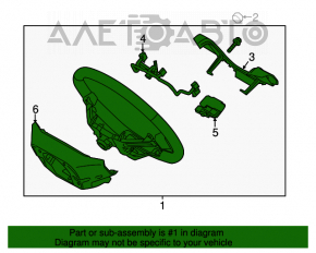 Volan gol Kia Sorento 14-15, restul plastic negru.