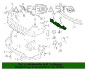 Absorbantul de bara spate Kia Sorento 14-15 restilizat SUA