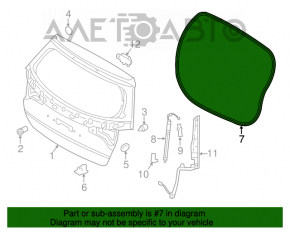 Уплотнитель резина двери багажника Kia Sorento 14-15 рест