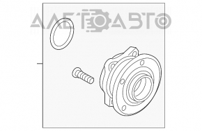 Butuc față stânga Hyundai Santa FE Sport 13-18 AWD nou original OEM