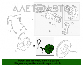 Rulment roată spate stânga Hyundai Santa FE Sport 13-18 AWD