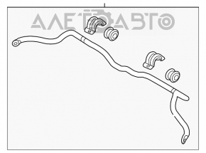 Stabilizatorul frontal Hyundai Santa FE Sport 13-18 fără cleme