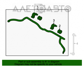 Stabilizatorul frontal Kia Sorento 10-15