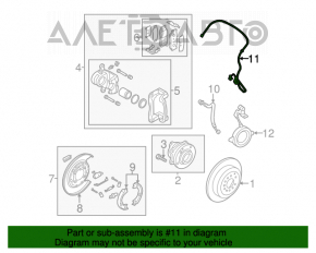 Senzorul ABS din spatele stâng al Hyundai Santa FE Sport 13-18 FWD