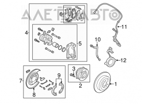 Placă de frână spate dreapta Kia Sorento 10-15 300/11mm