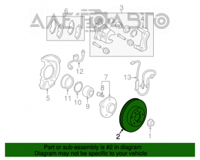 Placă de frână față stânga Lexus ES300h ES350 13-18 295/28mm ruginită