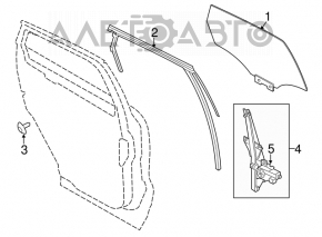 Geam electric cu motor spate stânga Lincoln MKC 15-