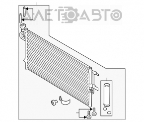 Radiatorul condensatorului de aer condiționat Lincoln MKC 15-