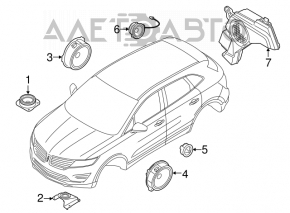 Difuzor ușă față dreapta Lincoln MKC 15-