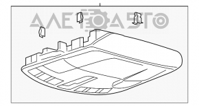 Plafonul de iluminare din față pentru Lincoln MKC 15- sub geam negru, ghidajul este rupt
