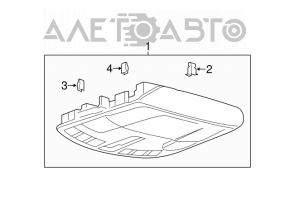 Plafonul de iluminare din față pentru Lincoln MKC 15- sub geam negru, ghidajul este rupt