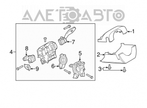 Comutatorul de sub volan din dreapta Lincoln MKC 15-