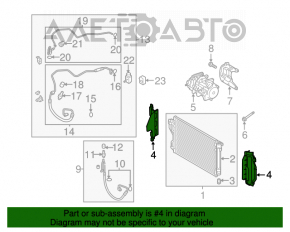 Deflector radiator stânga Hyundai Sonata 11-15 hibrid