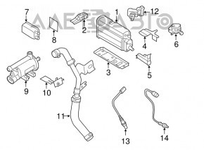 Canistra cu absorbant de carbon asamblat pentru Hyundai Sonata 11-15, tip hibrid 2