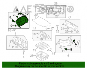 Capacul arcului drept Hyundai Sonata 11-15 hibrid tip 1.