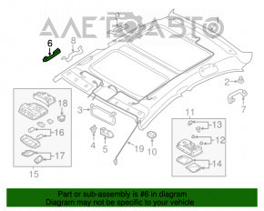 Maner plafon dreapta fata Hyundai Sonata 11-15 gri