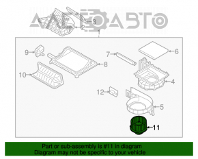 Motorul ventilatorului de încălzire Hyundai Sonata 11-15 hibrid