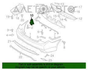 Absorbantul de bara spate dreapta pentru Hyundai Sonata 11-15