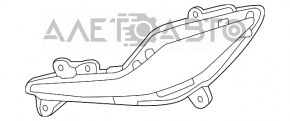 Farul anti-ceață stânga pentru Hyundai Sonata 11-15 hibrid.