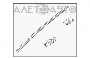 Turnare parbriz stânga Hyundai Sonata 11-15 nou original OEM